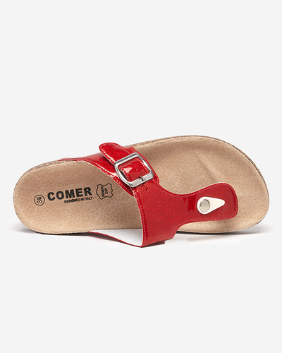 Червоні жіночі шльопанці Елоці - Взуття