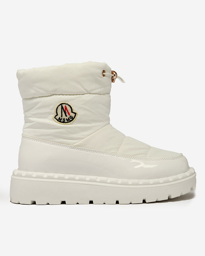 Royalfashion Damen Schlupf-Schneestiefel in weißer Farbe Ireda