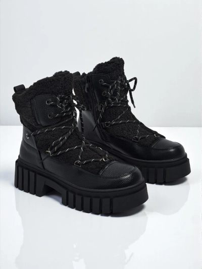 Damen Worker Boots mit Fell Cindora
