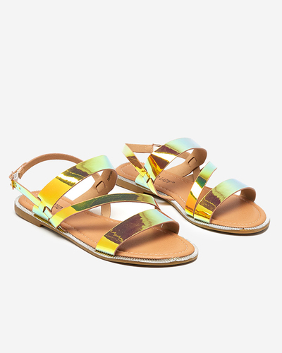 Goldene holografische Damensandalen Ajazz- Footwear