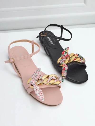 Royalfashion Damen Sandalen mit flacher Sohle BareLuxe
