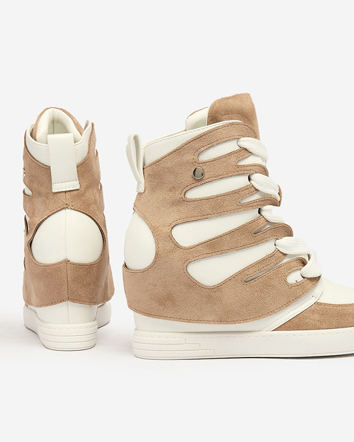 Royalfashion Світло-коричневі жіночі спортивні черевики Pamstinsa на підборах