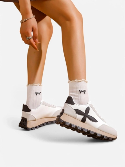 Royalfashion Damen sportliche Sneakers auf einer dickeren Sohle Aloqa