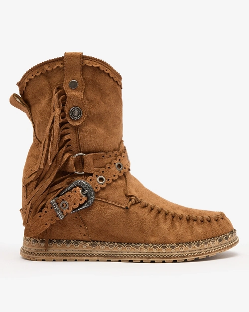 Жіночі черевики Royalfashion Camel з прихованим анкером Dibisa