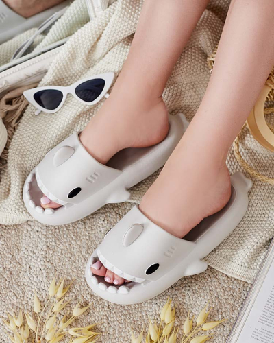 Royalfashion Damen-Gummi-Hai-Flip-Flops