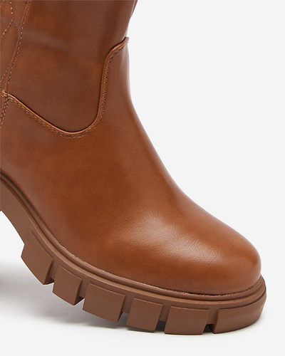 Braune Damenstiefel bis zur Wadenmitte Radisha - Footwear