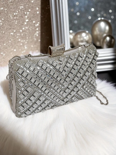 Royalfashion Damen Clutch mit Zirkonia-Steinen Seraphine Glint