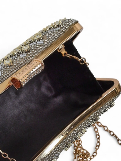 Royalfashion Damen Clutch mit Zirkonia-Steinen Seraphine Glint