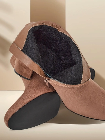 Royalfashion Damen Chunky Heel Knöchelstiefel Eloron