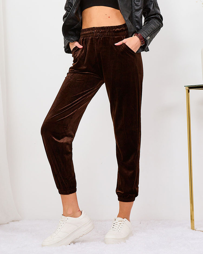 Royalfashion Graue Damen Cord-Sweatpants