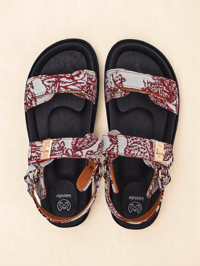 Royalfashion Damensandalen mit Aloe-Print
