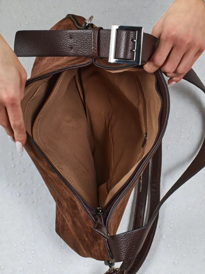 Damen Shopper Handtasche Eco Wildleder Donenn