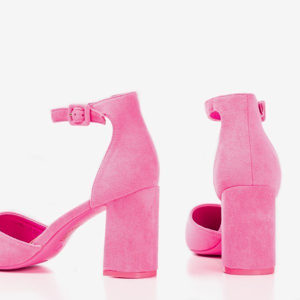 Neonrosa Damensandalen am oberen Raviola-Pfosten - Schuhe 1