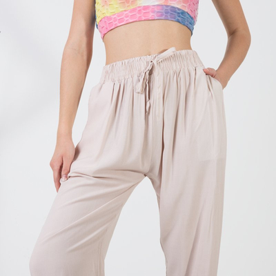 Beige Damen Haremshose - Kleidung