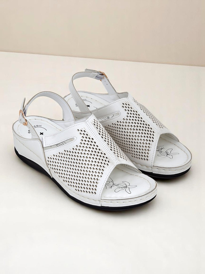 Royalfashion Damen Sandalen mit niedrigem Keilabsatz Mira