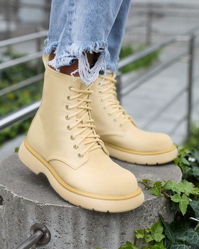 Royalfashion Matte beige Damenstiefel Kucillo