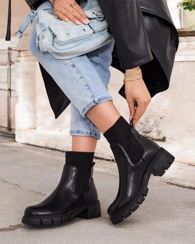 Royalfashion Damen Slip-On Knöchel Stiefel Domixo