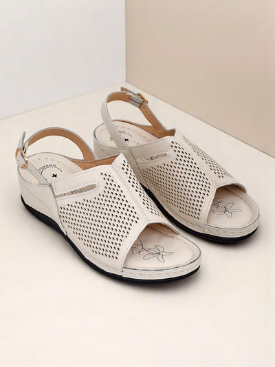Royalfashion Damen Sandalen mit niedrigem Keilabsatz Mira
