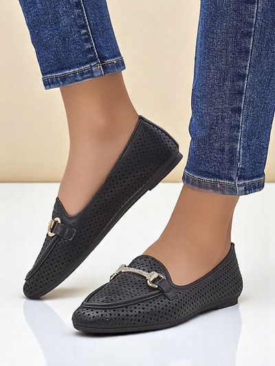 Royalfashion Rafalle Damen-Loafer mit Lochmuster