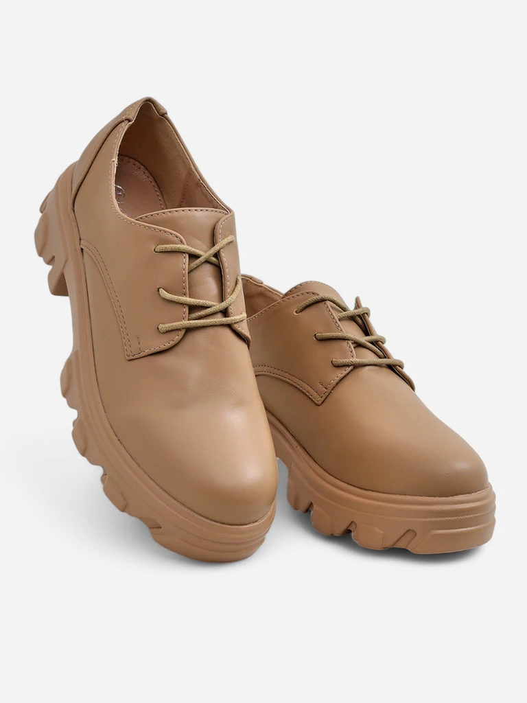 Royalfashion Damen Schnürschuhe mit dickerer Sohle Gofey