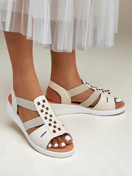 Royalfashion Damensandalen mit niedrigem Keilabsatz Sora