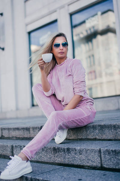 Rosa Trainingsanzug-Set für Damen - Kleidung