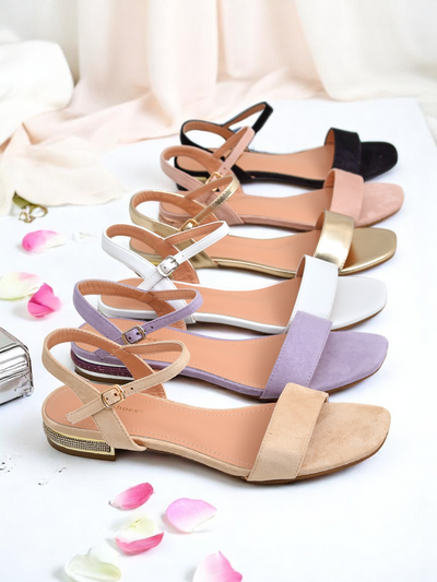 Royalfashion Damen Sandalen auf flacher Sohle Aronies