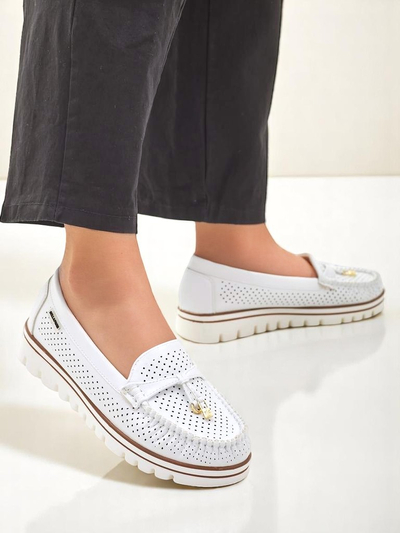 Royalfashion Damen perforierte Mokassins Elissas