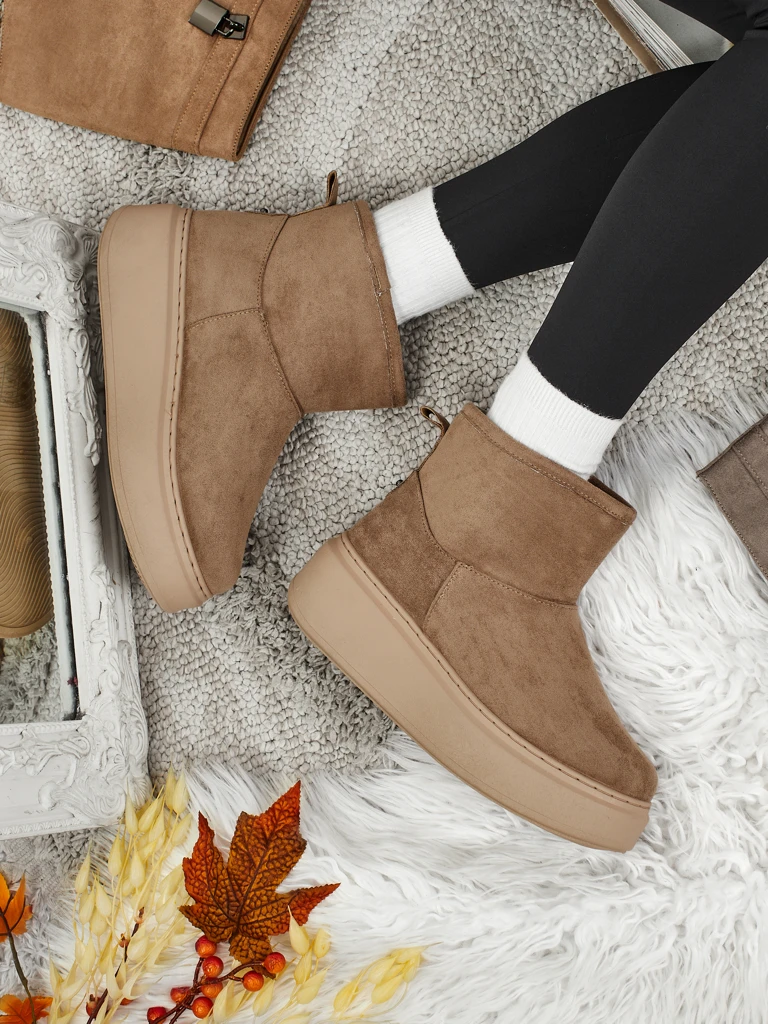 Kurze Damen-Schneestiefel mit abnehmbarem Schaft Elizze