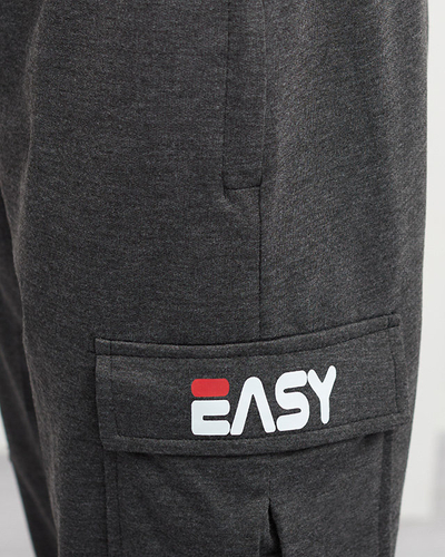 Dunkelgraue Herren-Jogginghose mit Taschen - Kleidung