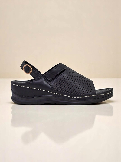Royalfashion Damen Sandalen mit niedrigem Keilabsatz Mira