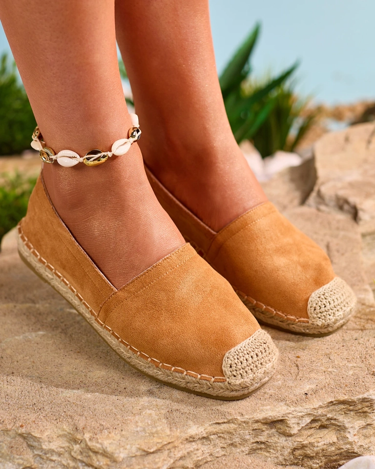 Royalfashion Camel Damen-Espadrilles Lessilla