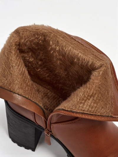 Damen Stiefeletten Sylvarra aus Öko-Leder mit Blockabsatz