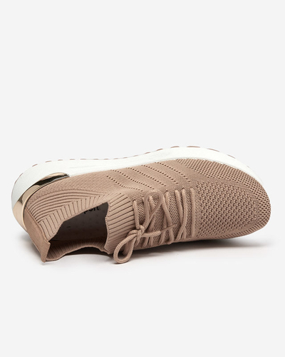 OUTLET Hellbraune gewebte Turnschuhe Erina für Damen - Schuhe