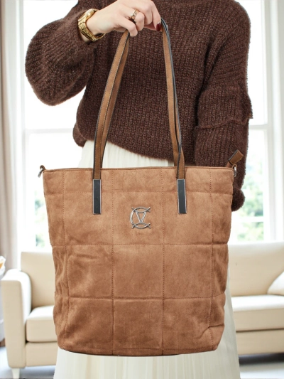 Damen Shopper Handtasche Caryenne aus Öko-Wildleder