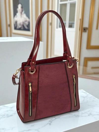 Damen Shopper Handtasche aus Öko-Leder Silent Raven