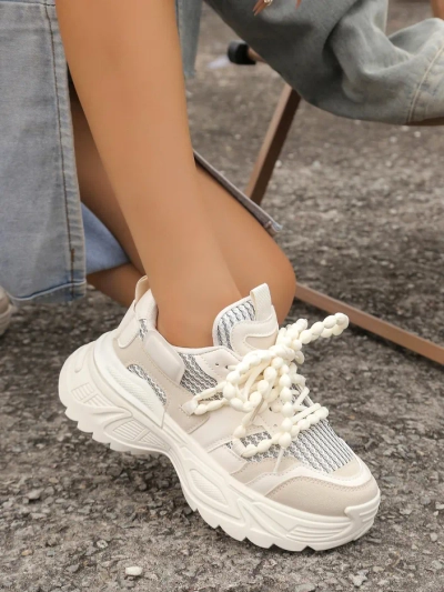 Royalfashion Damen sportliche Sneakers auf dickerer Sohle Loness