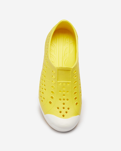 Gelbe durchbrochene Kinder-Sneakers aus Gummi Jiteri - Footwear