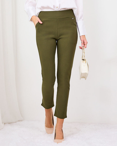 Royalfashion Schwarz Damen Öko-Leder-Leggings a'la bells