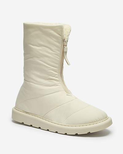 Бежеві жіночі черевики а-ля снігоступи Tirigga- Footwear