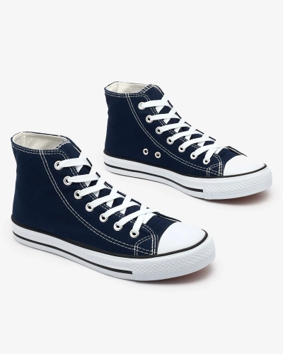 Marineblaue hohe Damen-Sneakers Elavvi - Footwear