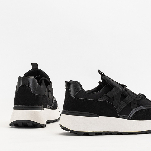 OUTLET Чорне жіноче спортивне взуття на вищій підошві Kanislo - Взуття