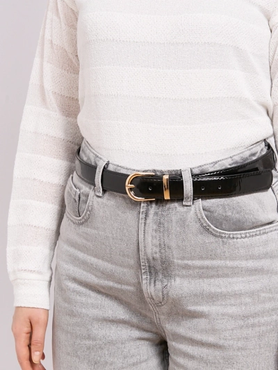 Lackierter lässiger Damengürtel für Hosen