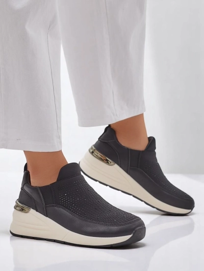 Royalfashion Slip-On Damen Sportschuhe mit Strass Elera