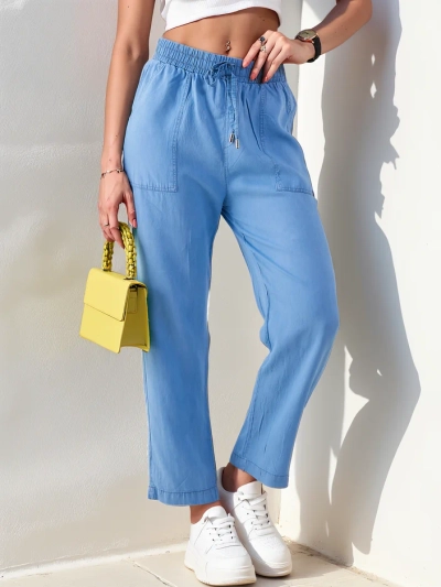 Royalfashion Gerade Damen Stoffhose 7/8