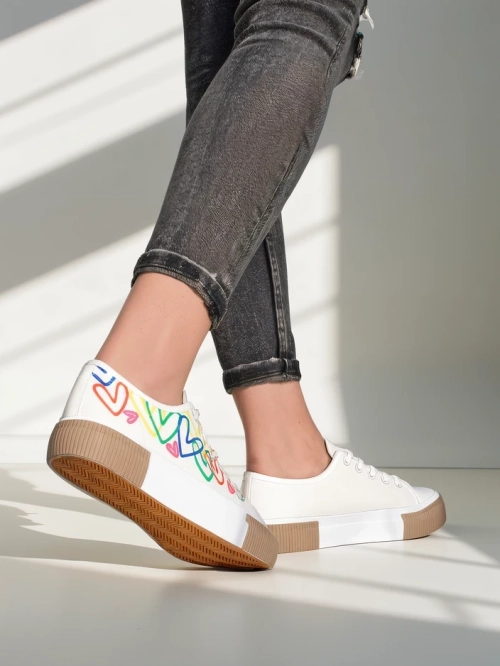 Royalfashion жіночі кросівки з принтом сердечок Sercess