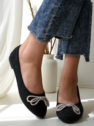 Royalfashion Damen-Ballerinas mit einer Schleife Ofelna