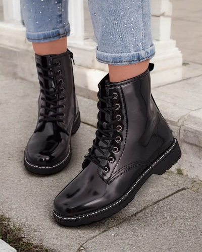 Royalfashion Damen Schnürstiefeletten Lacerro