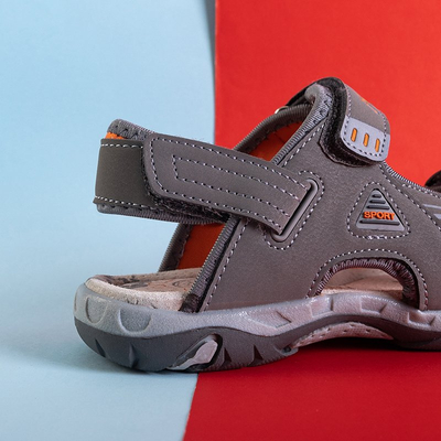 Graue Monekin-Klettsandalen für Jungen - Schuhe