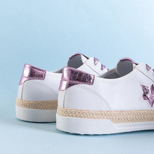 Білі спортивні кеди з оздобленням Estosiu